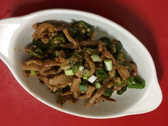 醬炒秋葵肉絲